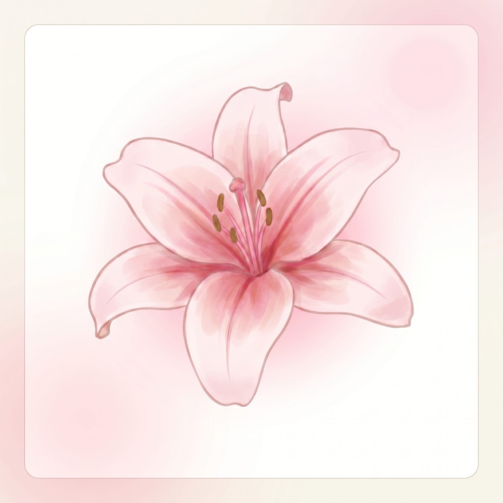 百合の花(ピンク)